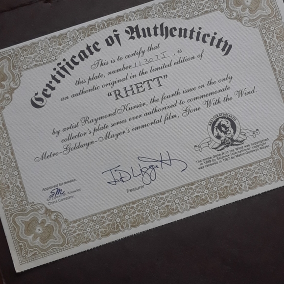 Vintage Collectors Plate Gone with Wind - Picture 4 of 5